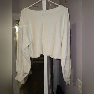 Kendall & Kylie Ivory Crop Sweater